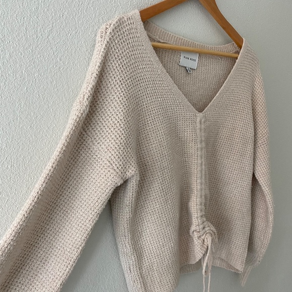 Drawstring Pullover Sweater - Picture 4 of 5